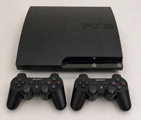 Sony PlayStation 3 (PS3) Slim oyun konsolu + 2 ədəd orijinal DualShock — Игровые приставки