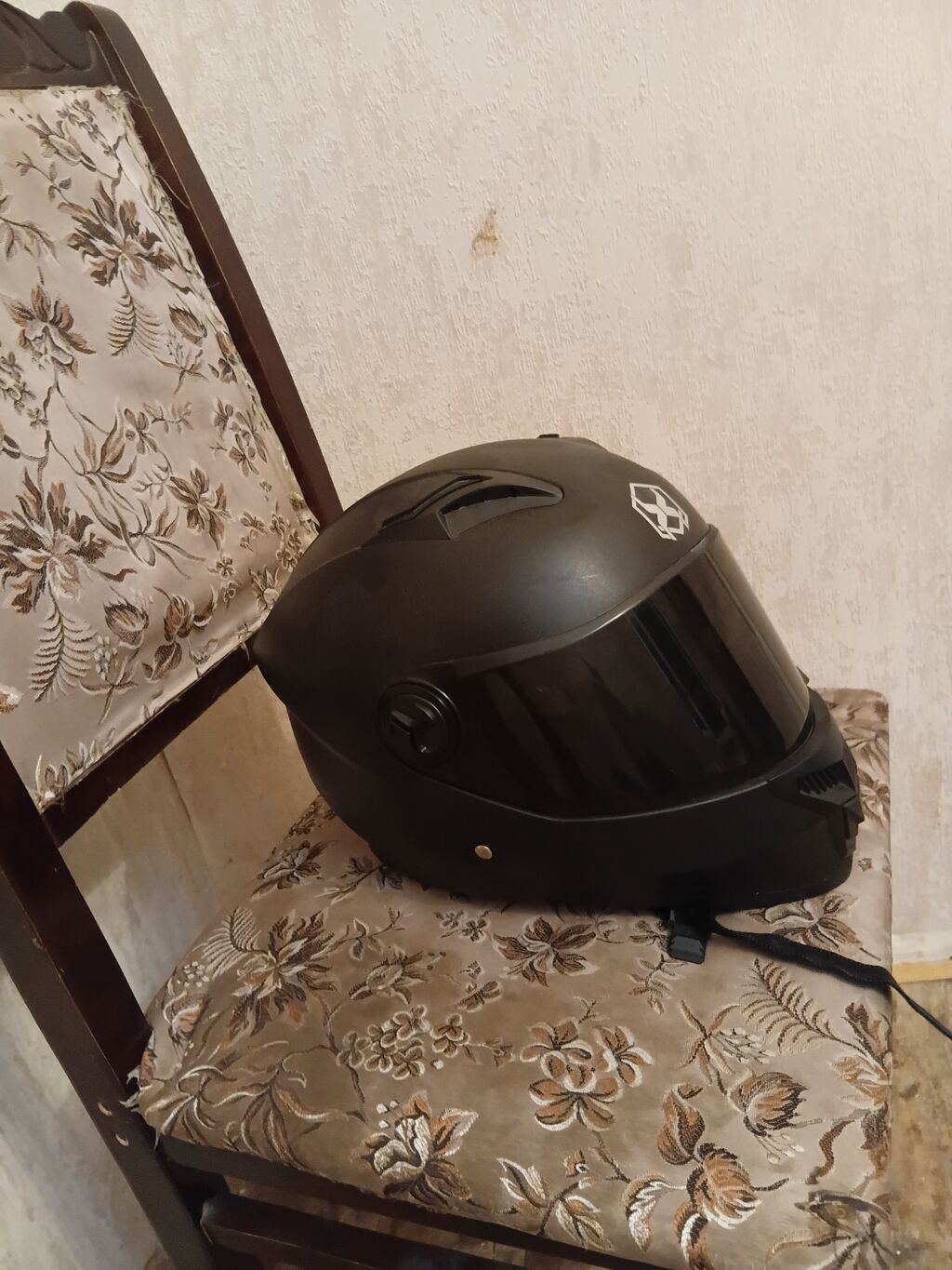 Tam üzlü motosiklet dəbilqəsi – mat qara rəngdə - Model: XXK (arxa — Avto, Cəbrayıl