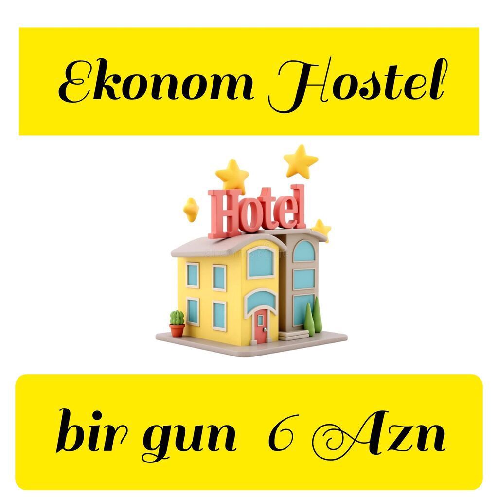 EM Hostel Baku 6 nəferlik ekonom otaqda bir yataq cəmi 6 Azn. Tek