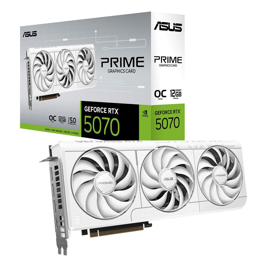 Video kart "ASUS PRIME GeForce RTX 5070 12GB GDDR7 OC Edition White" — Elektronika, Bakı