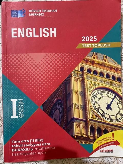 İngilis dili Testlər 11-ci sinif, DİM, 1-ci hissə