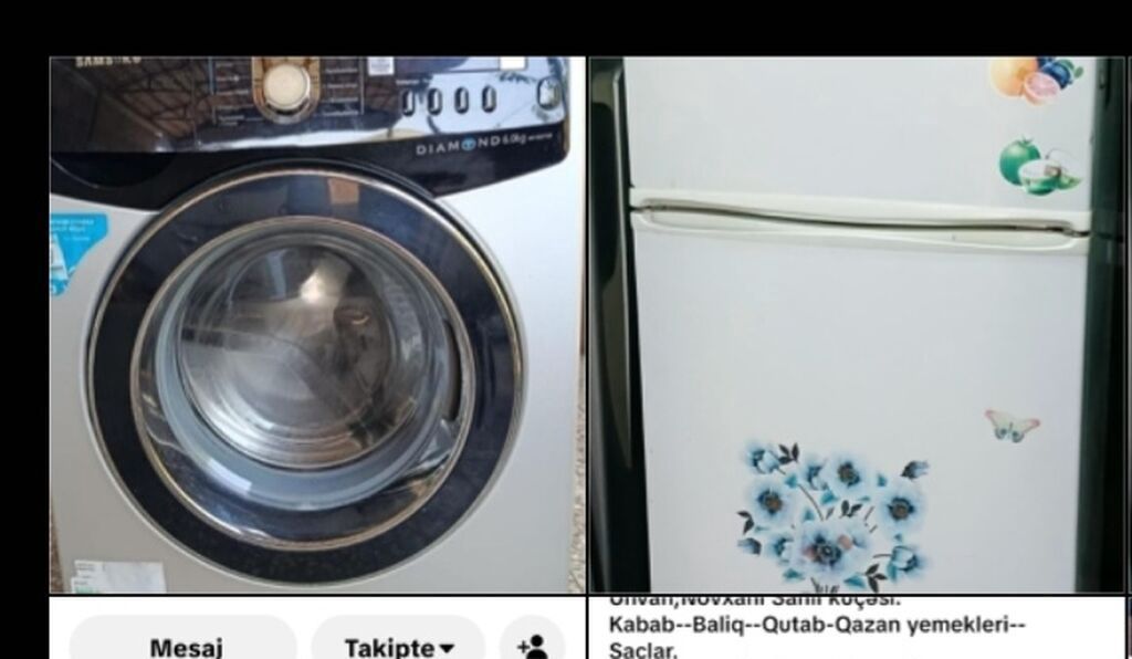 Məişət texnikası dəsti 1) Paltaryuyan maşın – Samsung Diamond 6.0 kg — Paltaryuyan maşınlar, Bakı