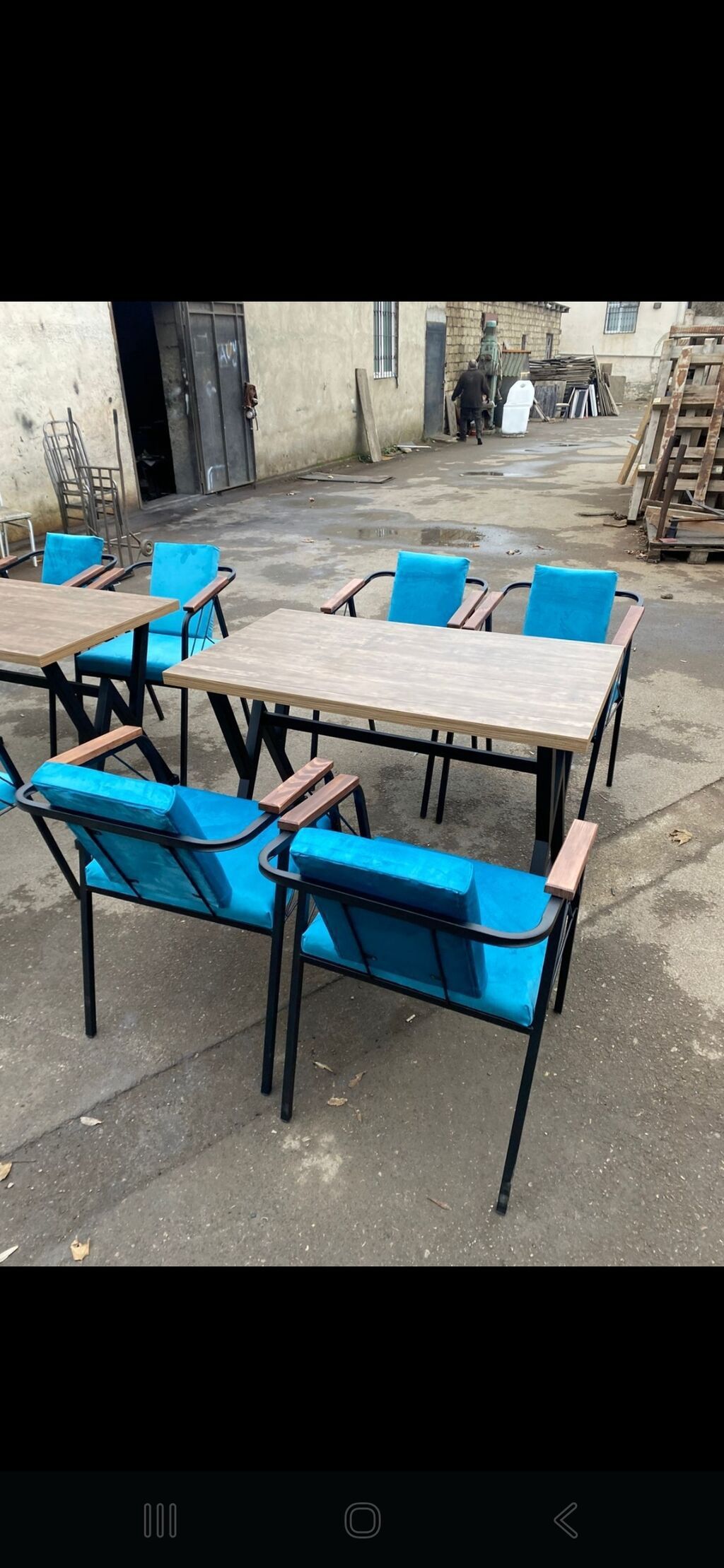 Mətbəx üçün, Yeni, Açılmayan, Dördbucaq masa, 4 stul — Mebel, Bakı (10)