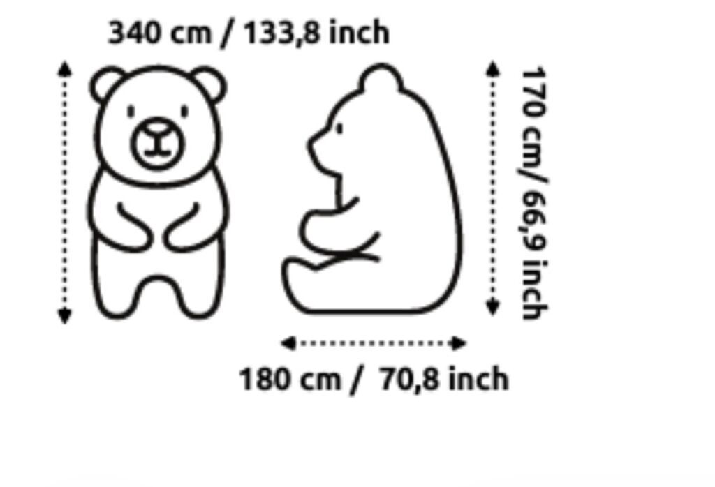 🐻 340 sm Nəhəng Teddy Ayı💜 📏 Hündürlüyü: 340 sm (3 metr 40 sm) ⚖️ — Yumşaq oyuncaqlar, Bakı (2)