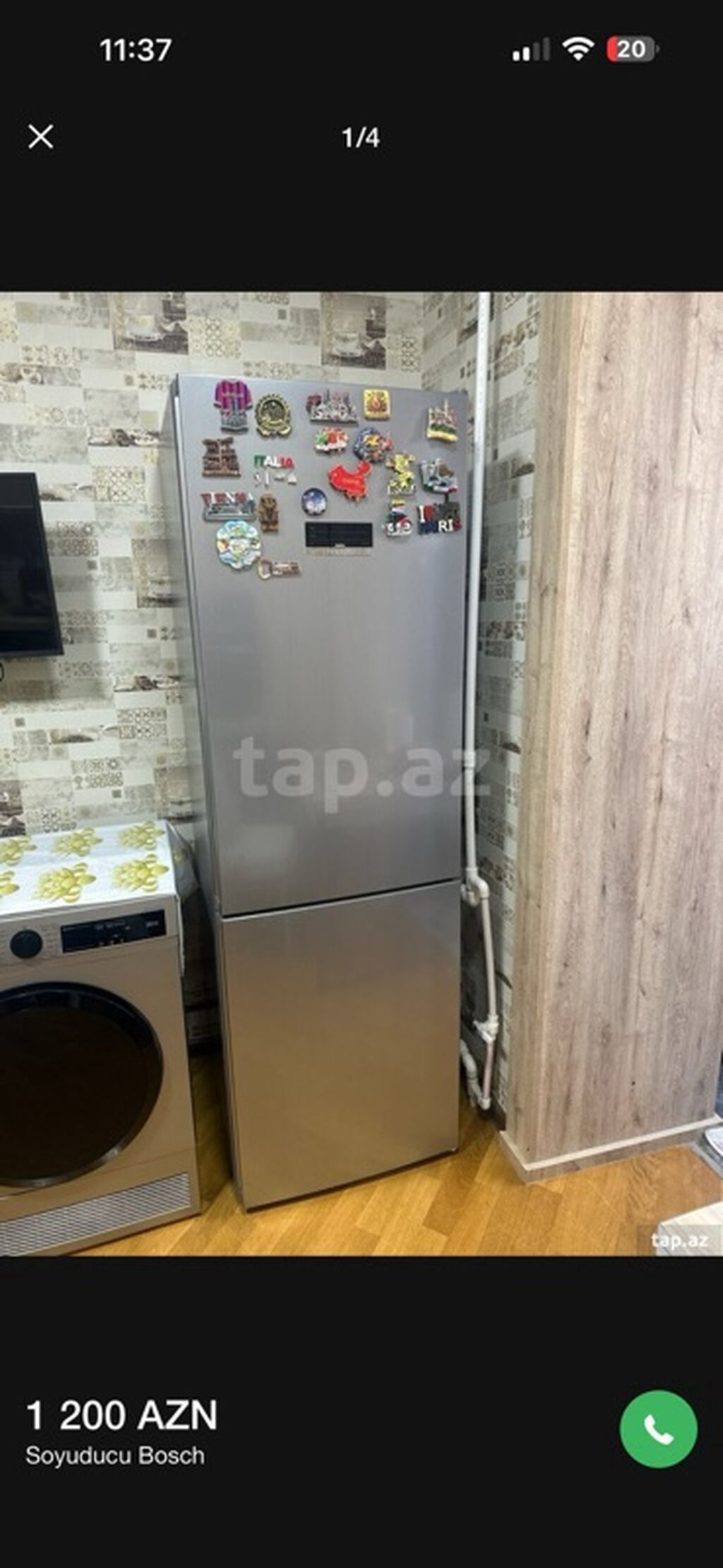 Bosch ikiqapılı soyuducu - Rəng: paslanmayan polad (inox) - Qapıların