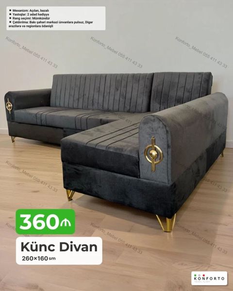 Künc Divan – 260×160 sm — Bakı