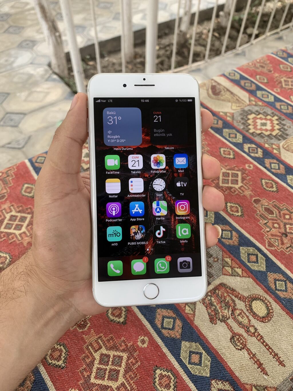 IPhone 8 Plus, 64 GB, Ağ, Barmaq izi, Simsiz şarj — Apple iPhone, Salyan (4)