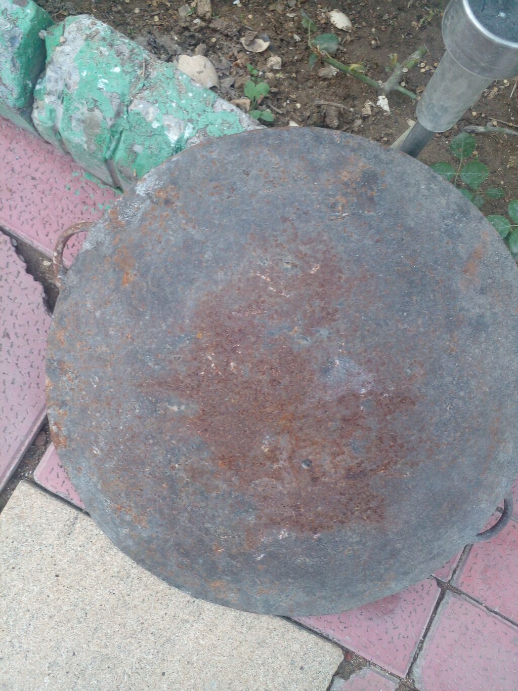 Dəmir sac qazan (sac tava) - Material: qalın karbon polad/dəmir - — Mallar, Digah