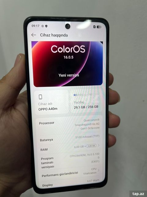OPPO A40m Sparkle Black 256GB/8GB
