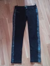 38 beden Qadın şalvarı – qara rəng, yanlarda parıltılı, pulcuq/ilan — Pants