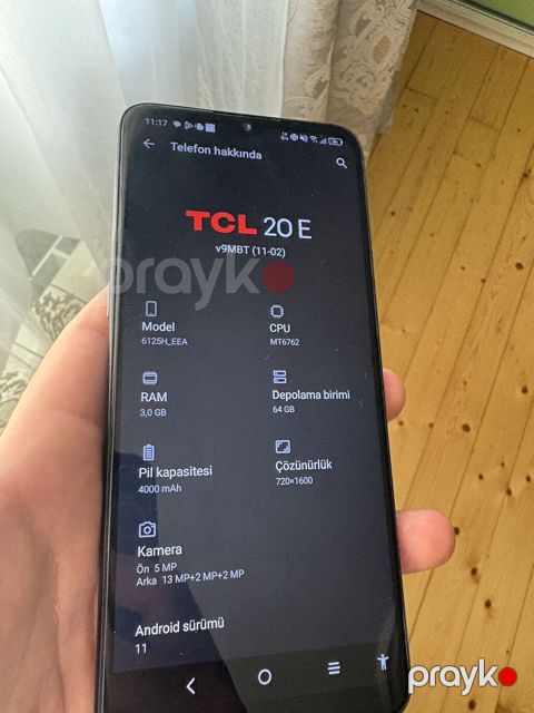 TCL 20E smartfon — 6.52" HD+, MediaTek MT6762, 3 GB RAM, 64 GB, Android 11