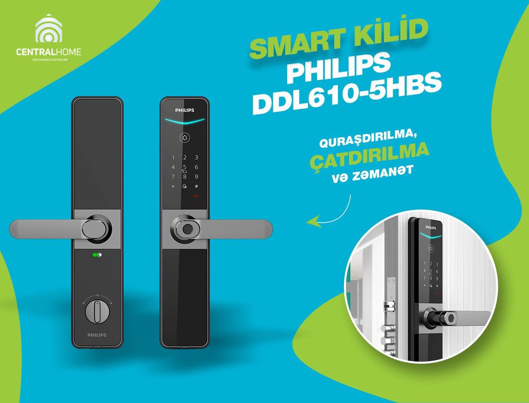 Smart (ağıllı) qapı kilidləri Philips DDL610-5HBS — Təhlükəsizlik sistemləri, Bakı