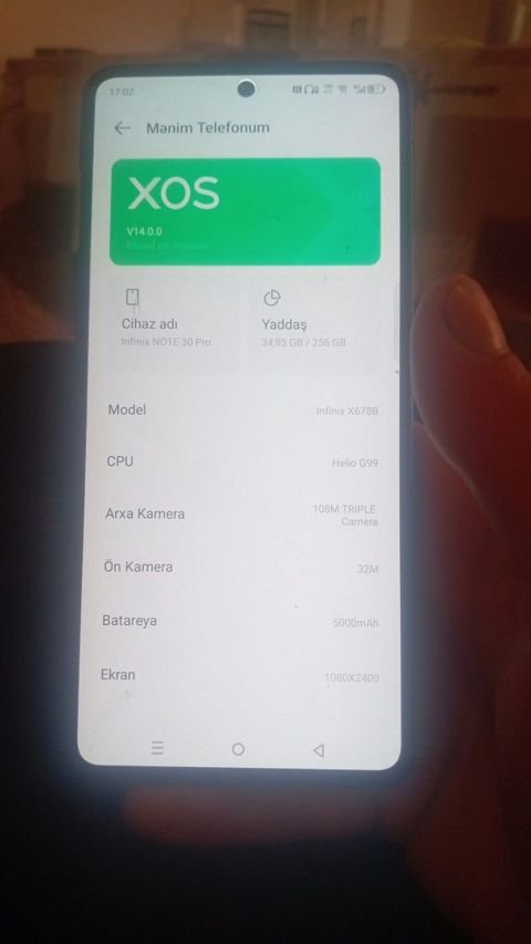 Infinix Note 30 Pro, 256 GB, rəng - Qara, Sənədlərlə