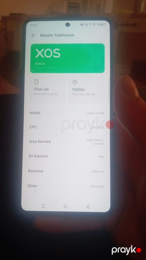 Infinix Note 30 Pro, 256 GB, rəng - Qara, Sənədlərlə — Xırdalan