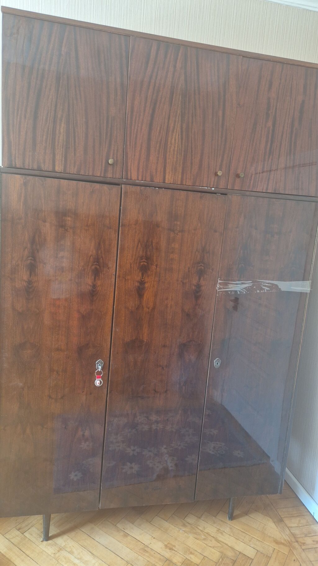 Mebel dəsti – retro üslubda vitrin və şkaf Polsha-Xanka – Material — Mebel, Bakı (6)