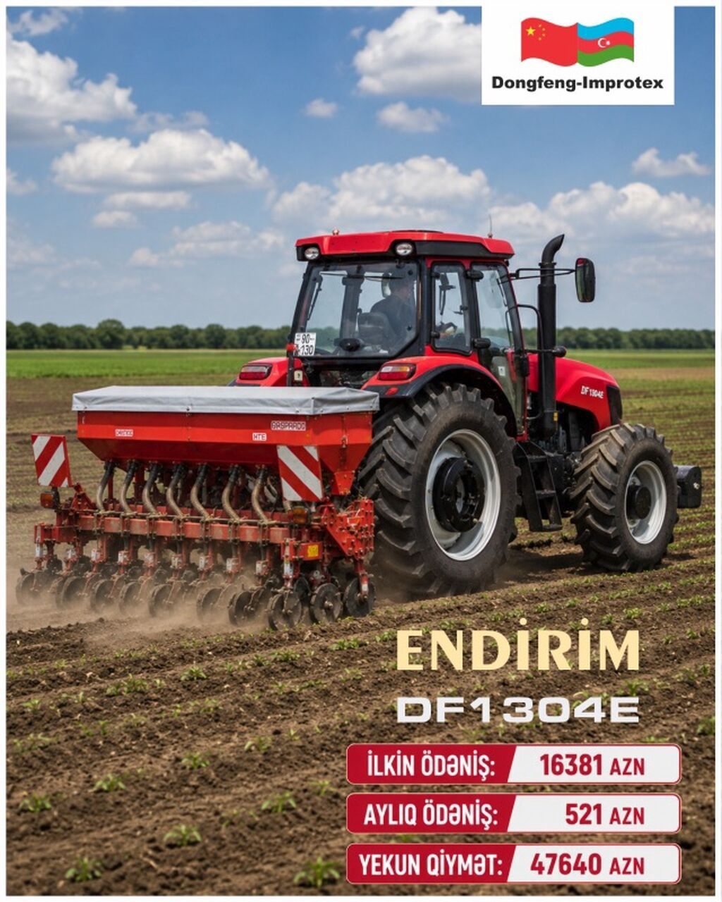 Dongfeng DF1304E traktor — 130 a.g. — Traktorlar, Quba (2)