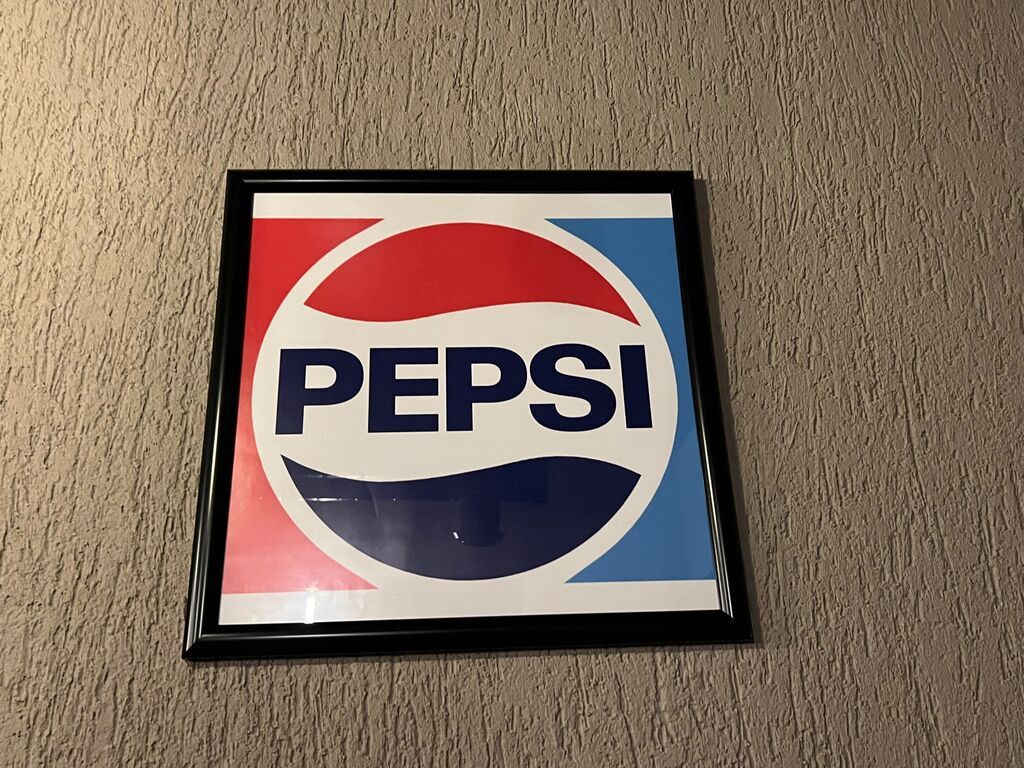 Divar üçün çərçivəli posterlər dəsti - Pepsi loqolu rəngli poster — Mallar, Masazır