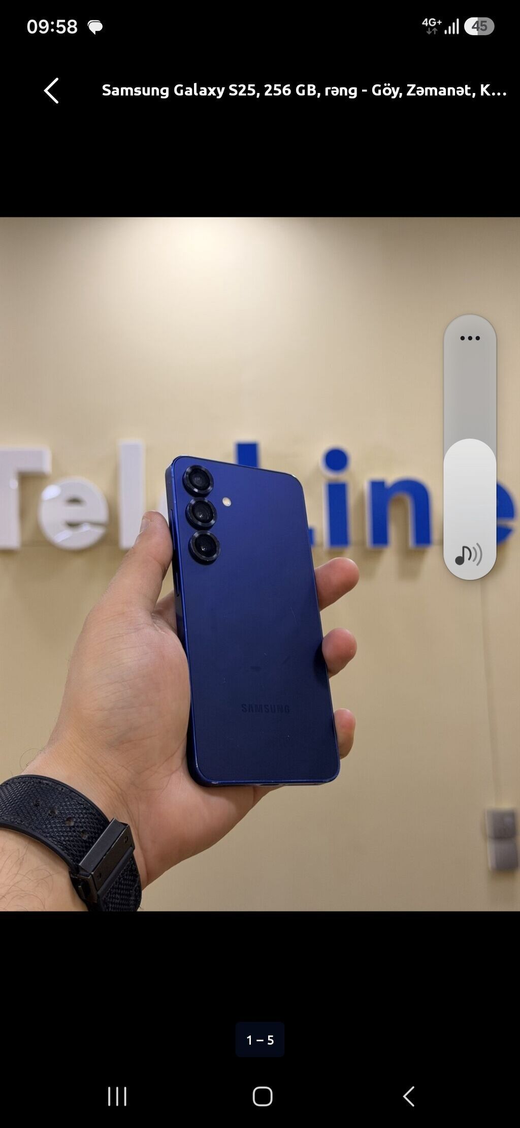 Samsung Galaxy S25, 256 GB, rəng - Göy, Zəmanət