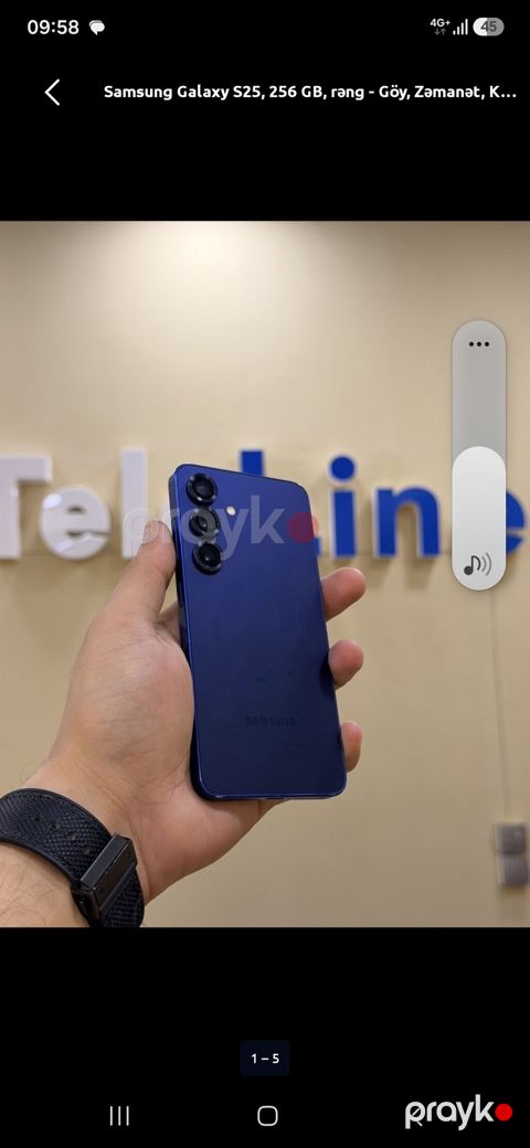 Samsung Galaxy S25, 256 GB, rəng - Göy, Zəmanət