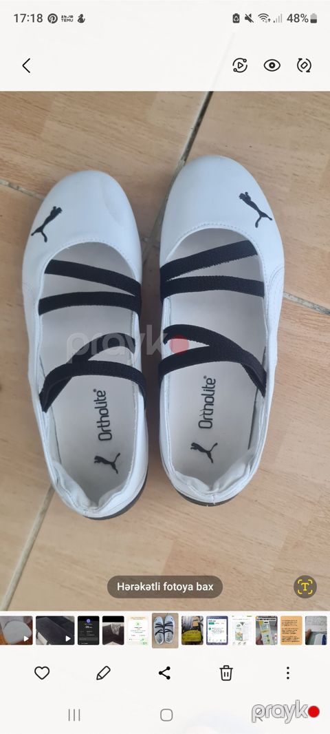 Puma qadın balet tipli ayaqqabı az geyilib premyum keyfiyyət 37 razmer