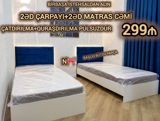 İstehsaldan birbaşa: 2 ədəd tək nəfərlik çarpayı + 2 ədəd matras — Furniture