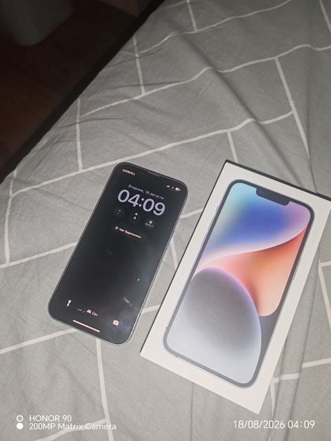 IPhone 14, Mavi, Barmaq izi, Face ID
