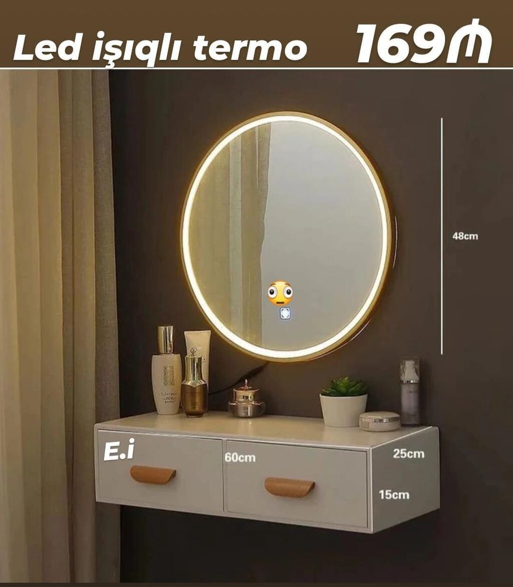 Düz masa, Stulsuz, Polkalı, Siyirməli, Teksturalı laminat — Mebel, Bakı (4)