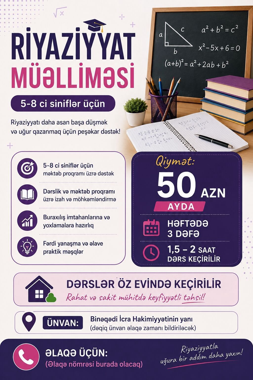Repetitor, Riyaziyyat, Azərbaycan dili, İmtahanlara hazırlıq — Təlim, kurslar, Bakı