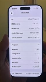 IPhone 16 Pro, 128 GB, Space Gray, Face ID — Smartphones