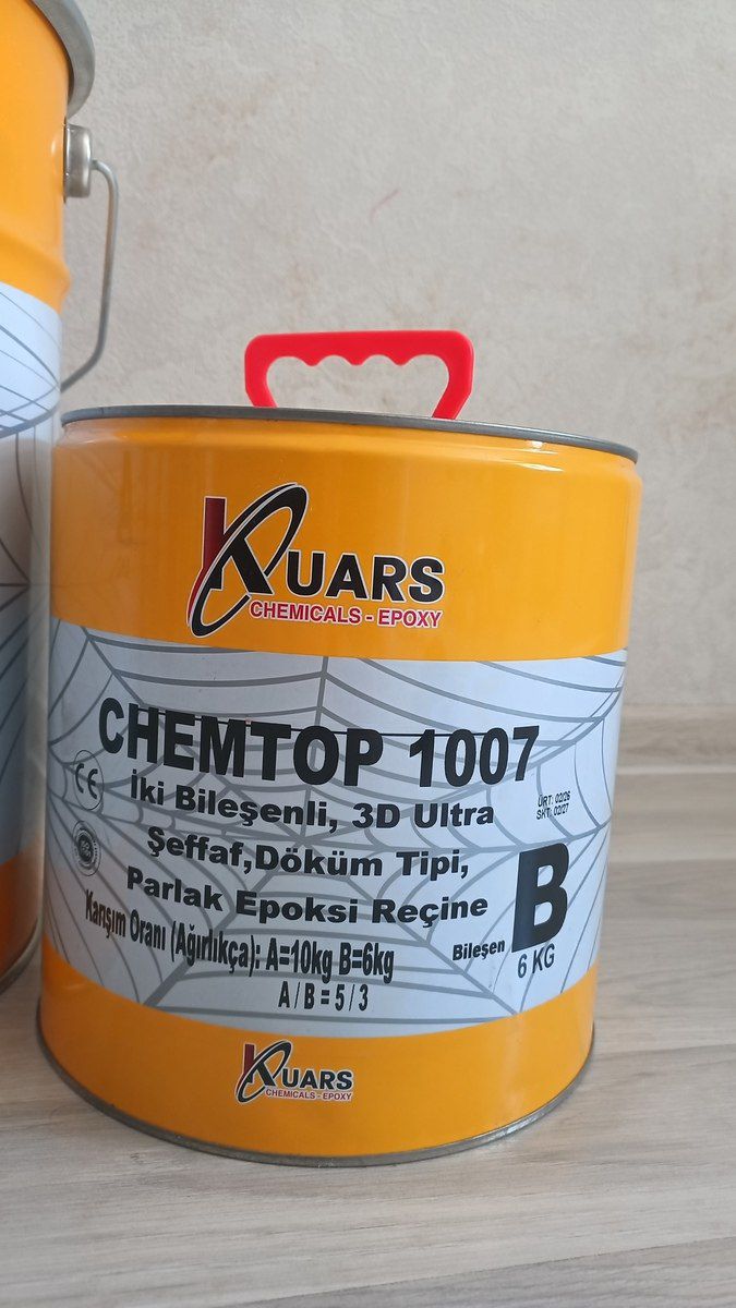 CHEMTOP 1007 16kq Şəffaf Epoksi resin — Mallar, Xırdalan (3)