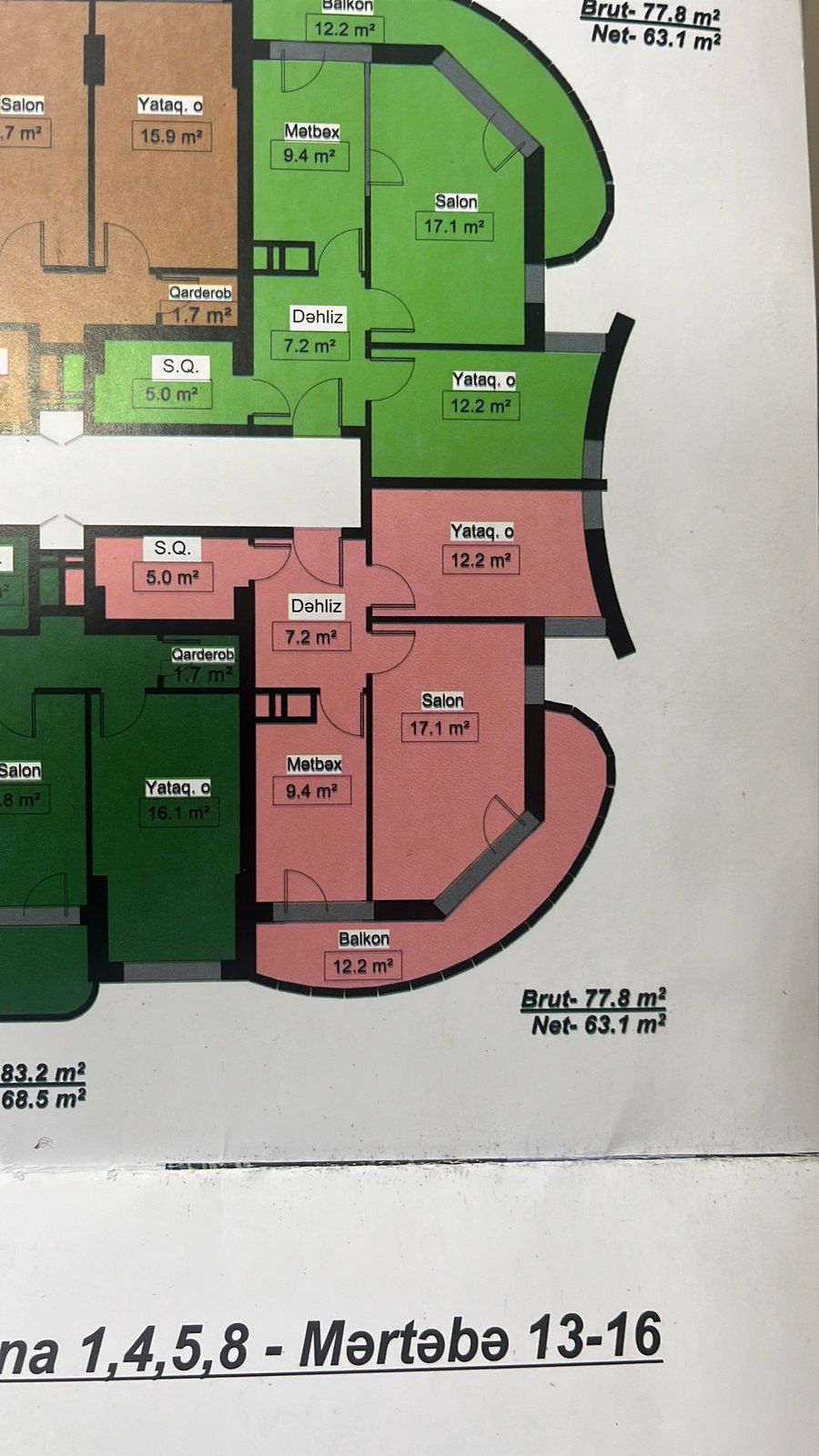Satılır 2 otaqlı yeni tikili 78 m² — Mənzil, Bakı (4)