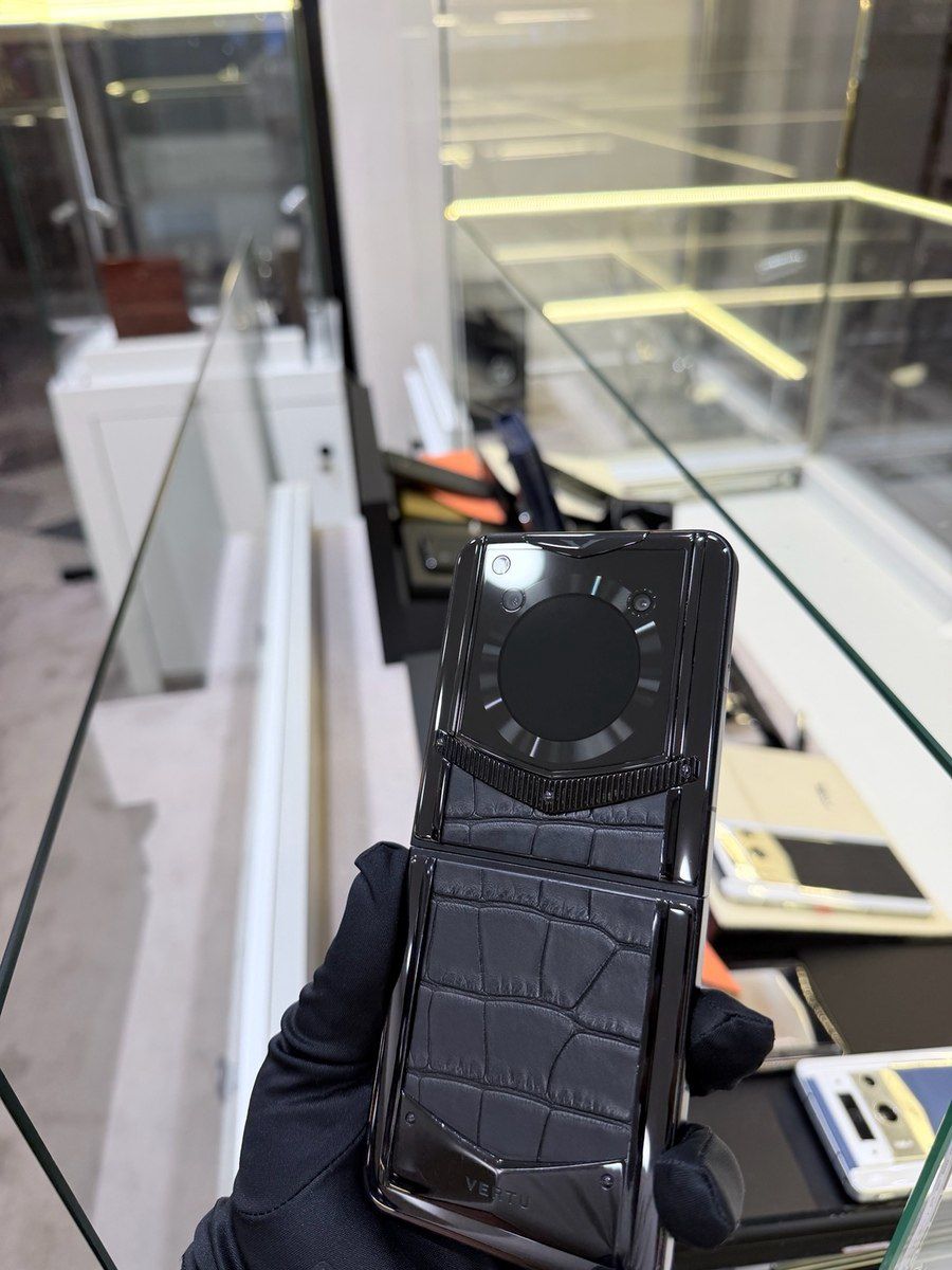 Vertu Ironflip Alligator Skin Basalt Black 512GB/12GB — Mallar, Bakı (3)