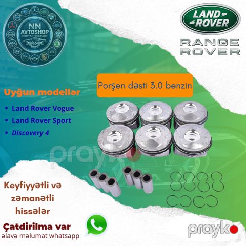 Range Rover 2013-2017 3.0 benzin komplekt porşeni