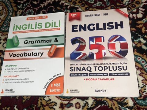 İngilis dili üzrə hazırlıq və test vəsaitləri (2 kitab)