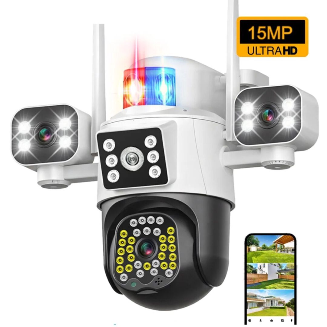 3 kamera Wi-Fi simsiz ptz360° 12mp/4k — Təhlükəsizlik sistemləri, Bakı