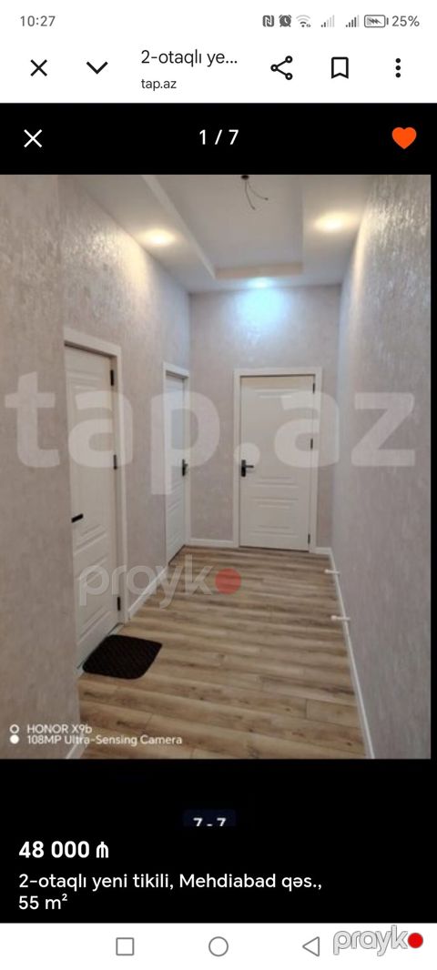 2 otaqlı yeni tikili mənzil – Mehdiabad qəs., 55 m² Planlaşdırma və