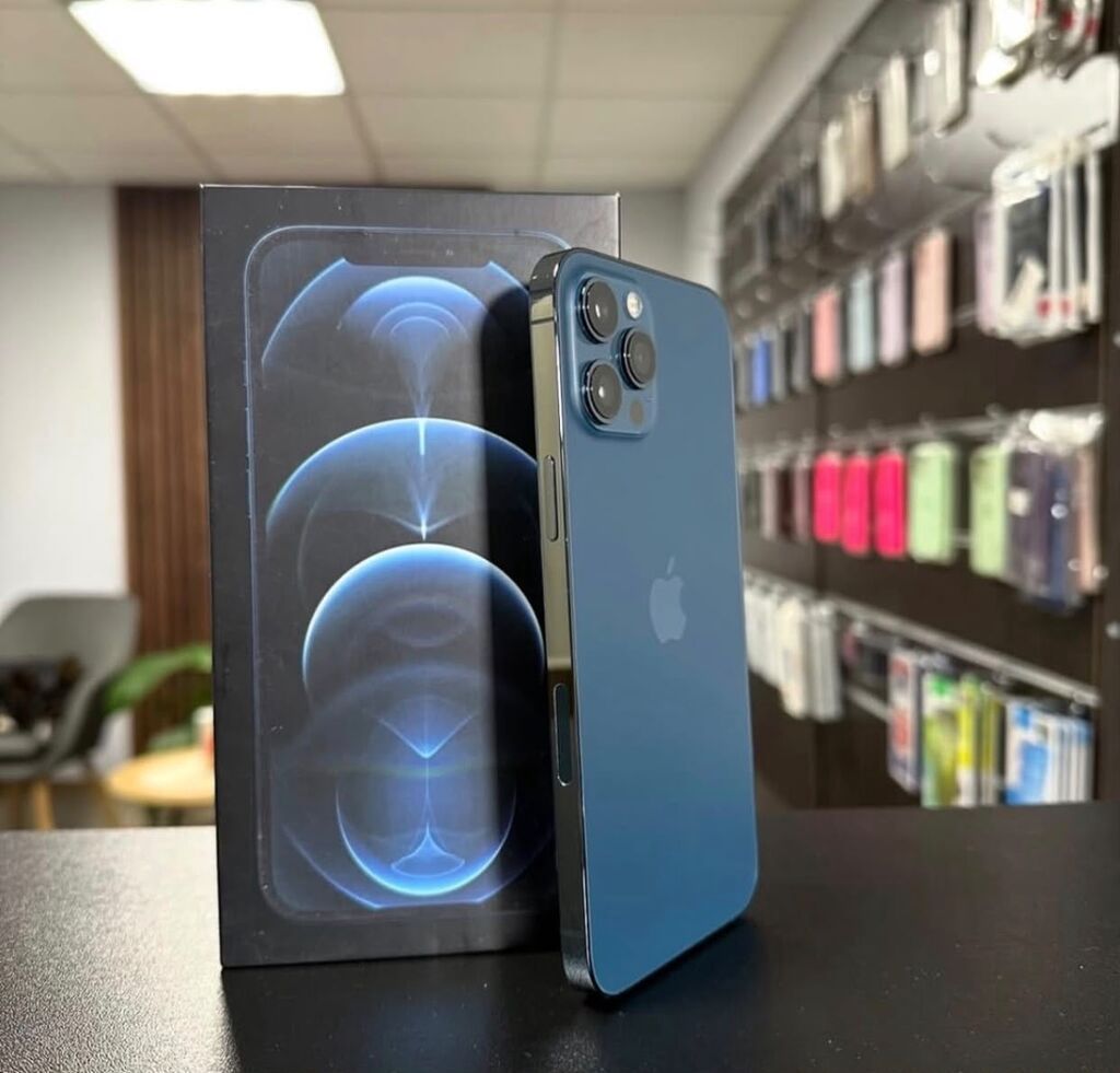 IPhone 12 Pro Max, 128 GB, Göy, Zəmanət, Simsiz şarj, Face ID — Apple iPhone, Digah (2)