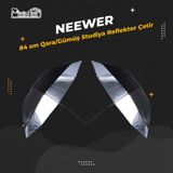 Neewer 84 sm Qara/Gümüş Studiya Reflektor Çətir — İkili İki — Elektronika