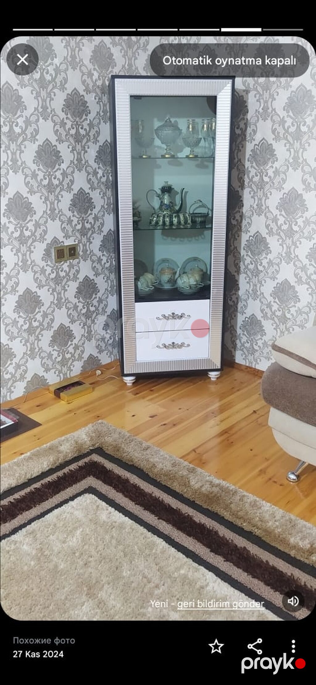 Qonaq otağı üçün vitrinli mebel dəsti - Tərkib: 1 ədəd geniş konsol + — Mebel, Bakı (2)