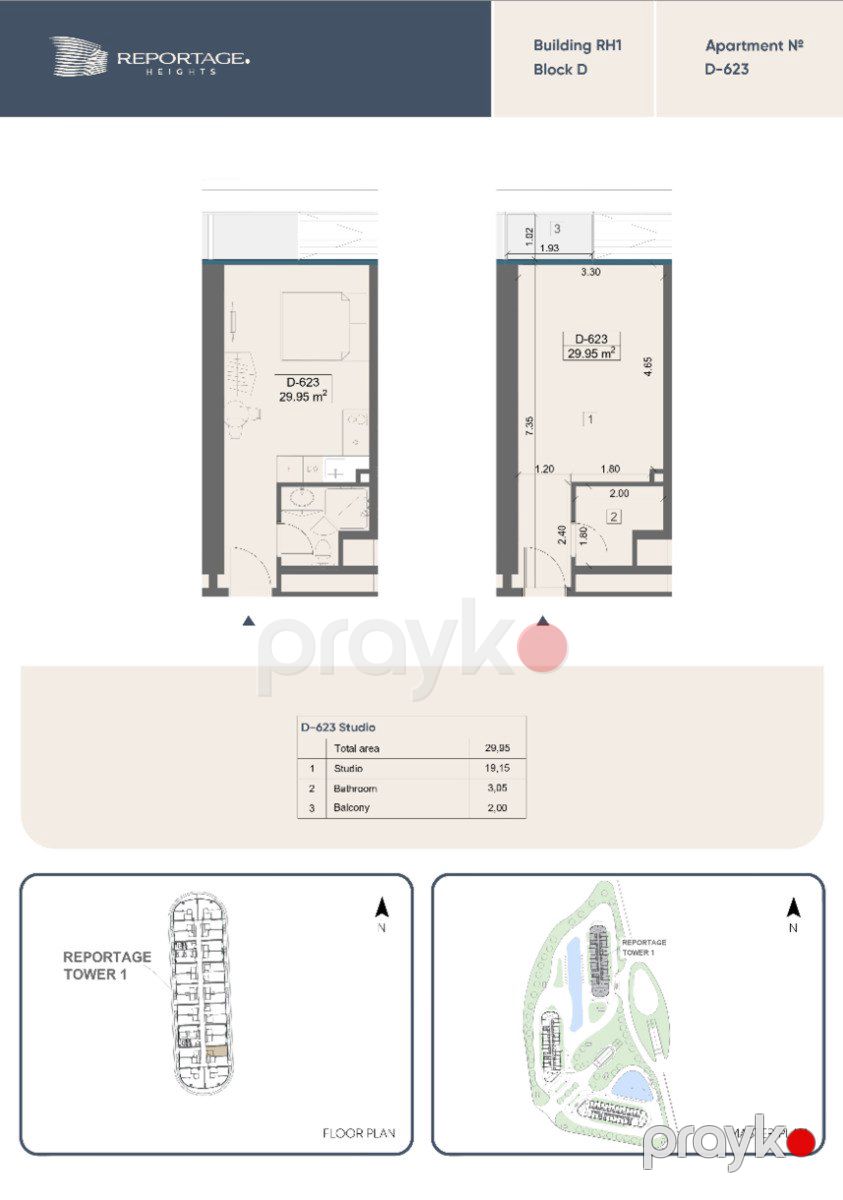 Satılır 1 otaqlı yeni tikili 30 m² — Mənzil, Bakı (6)