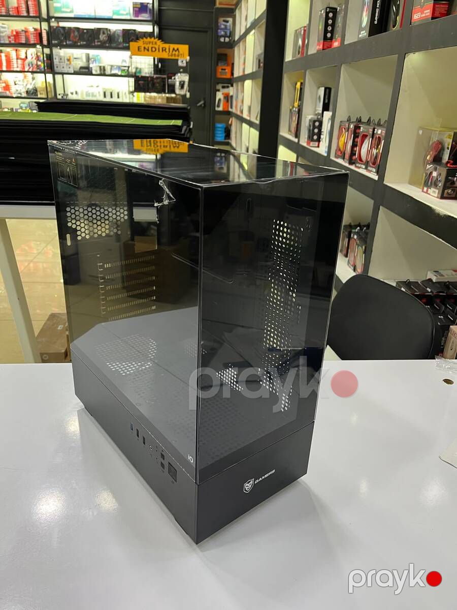 Gamers iO ATX / M-ATX Panoramic Aquarium Case Black — Kompüterlər və noutbuklar, Bakı (9)