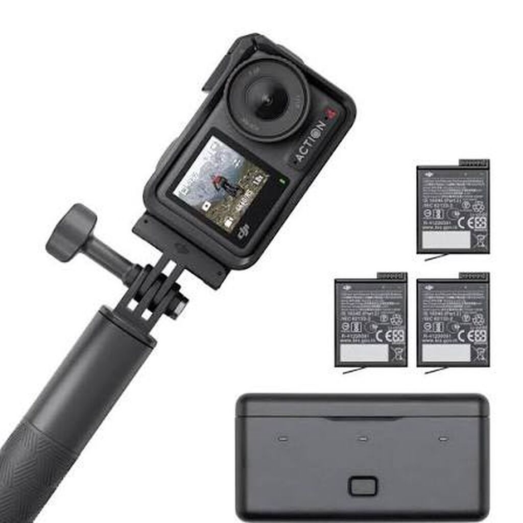 DJI Osmo Action 4 aksiyon kamerası seti - Genişbucaqlı obyektiv və