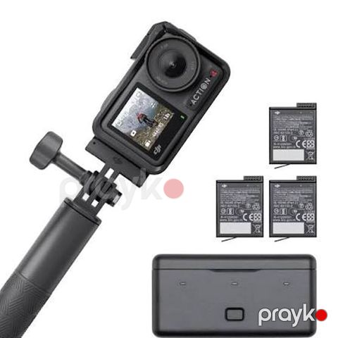 DJI Osmo Action 4 aksiyon kamerası seti - Genişbucaqlı obyektiv və — Bakı
