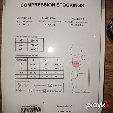 Məhsul: MAIZI Compression Stockings – dizdən yuxarı tibbi kompressiya