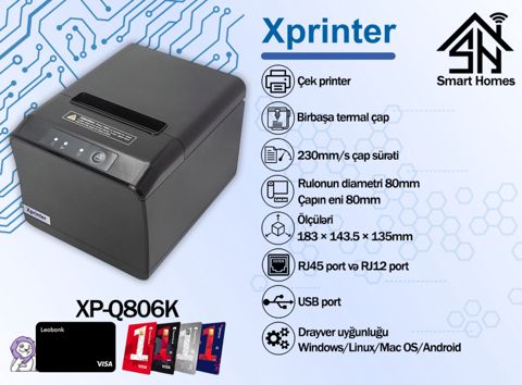 Xprinter qəbz printeri XP-Q806K