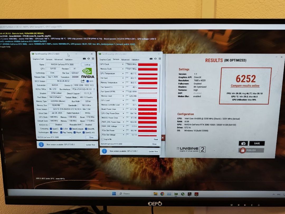 Video kart Manli RTX 3080 10GB — Elektronika, Bakı (6)