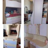 Qız üçün, İşlənmiş, 2 təknəfərlik çarpayı, Yazı masası, Dolab, Termo — Mebel