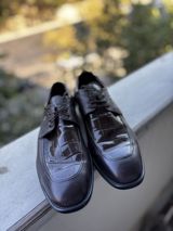Kişi klassik ayaqqabısı - Model: bağcıqlı, formal üslub - Rəng: tünd — Детская обувь