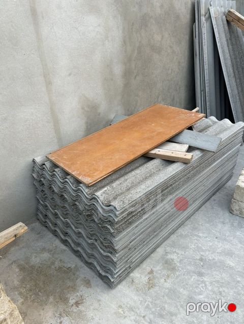 Şifer dam örtüyü vərəqləri - Material: Dalğalı beton/şifer panellər - — Mehdiabad