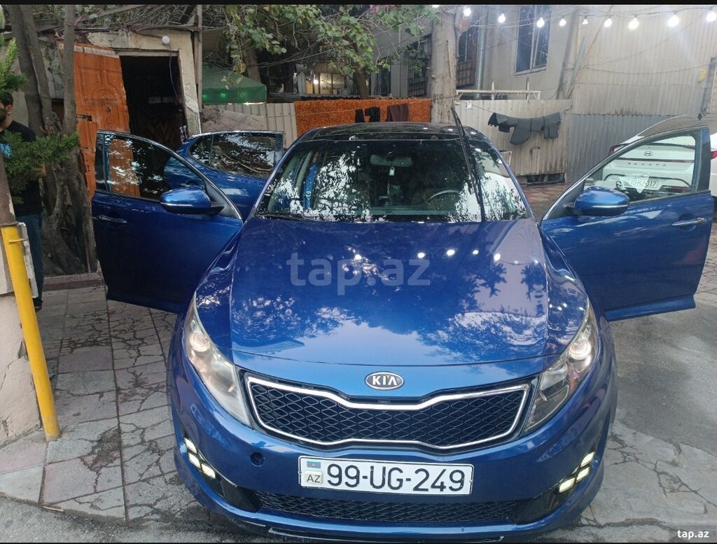 Kia Optima SX T-GDI, mavi rəngli sedan. Xarici: - Parlaq mavi kuzov — Avto, Bakı